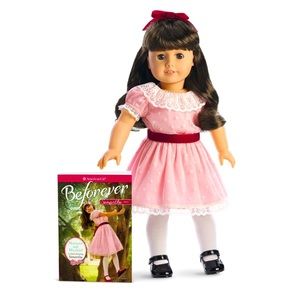 American Girl Doll Samantha With Red Dress And Red Shoes
